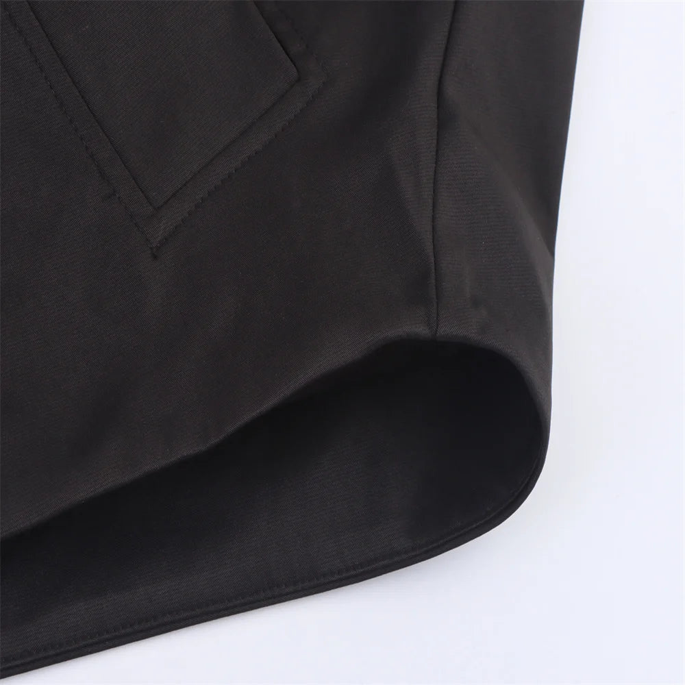 RARF autumn new European and American style hooded long sleeved lapel jacket single breasted trench coat short jacket