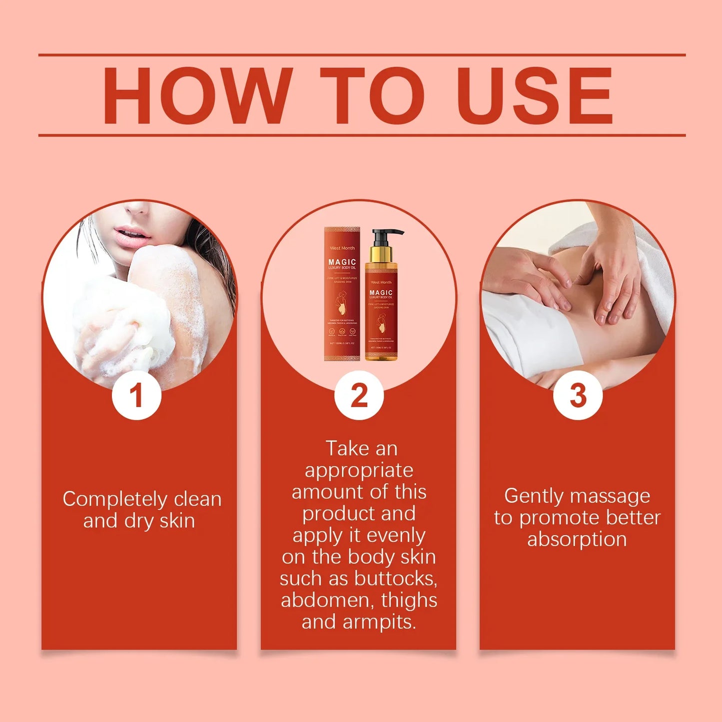 Magic Luxury Body Oil Winter Skincare and Moisturizing, Soft and Firm Skin, Daily Care, Nourishing and Moisturizing