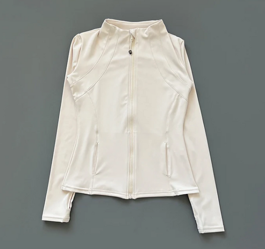 Quick Dry Stand Up Collar Fitness Jacket For Women Slim-Fit Zipper Yoga Wear Long Sleeve Breathable Running Sports Cycling Top